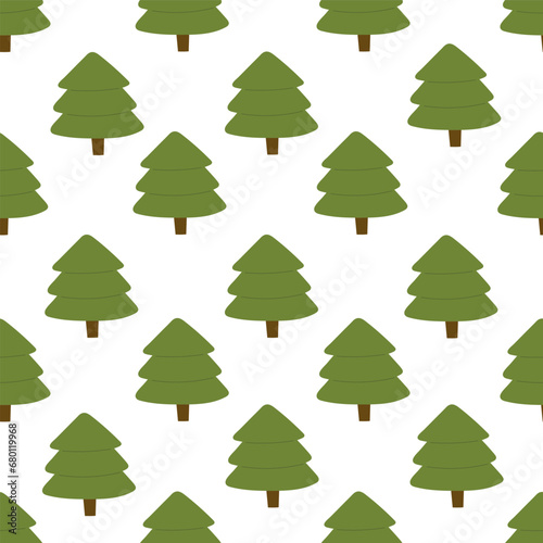 holiday seamless pattern with christmas tree. Colorful vector  flat style. hand drawing. design for fabric  print  wrapper