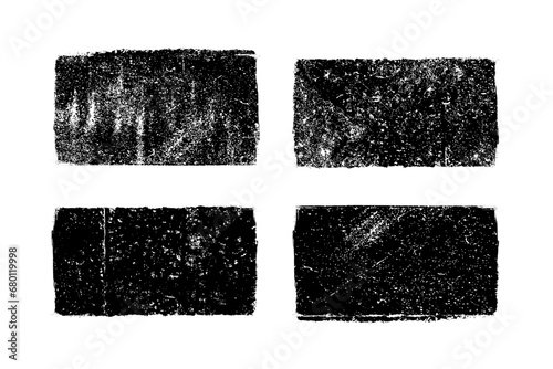 Grunge texture brush stamp vector square dot. Rubber graphic grunge stamp rectangle vintage background.