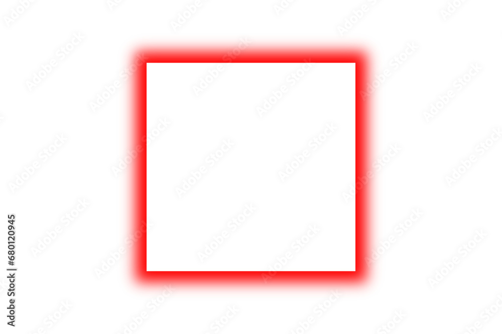 Neon red frame on transparent background Neon red frame on transparent background
