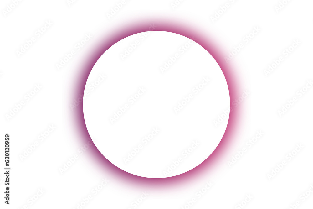 Obraz premium Neon purple frame on transparent background