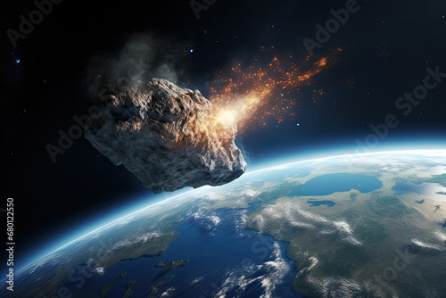 asteroid flying to Earth