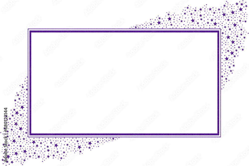 Purple rectangular frame with Purple Sparkling Stars 8 Purple rectangular frame with Purple Sparkling Stars 8