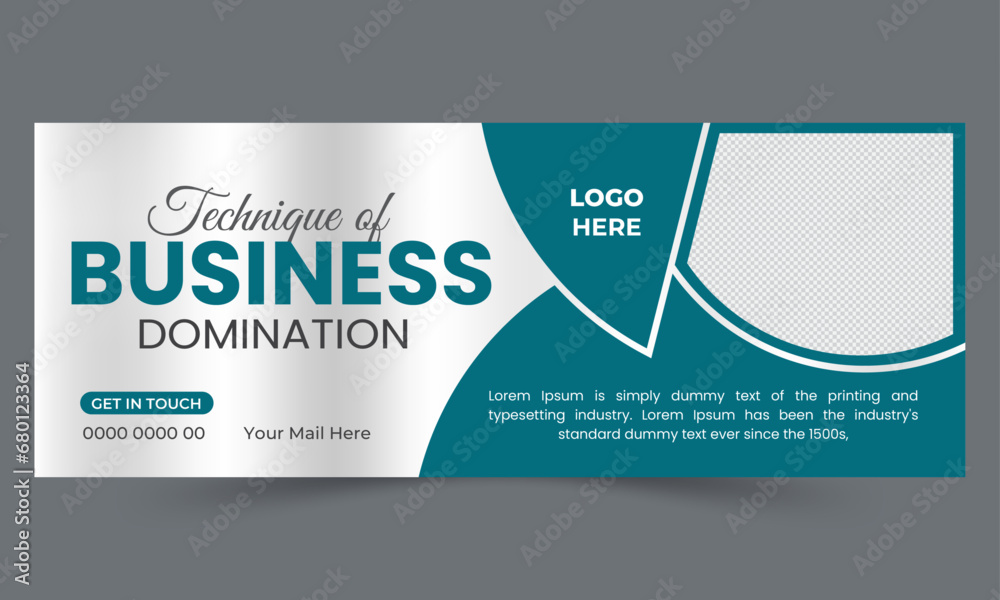 Business facebook cover banner template design,