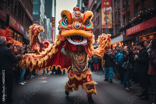Vibrant Chinese Lion Dance Celebration © Kristian