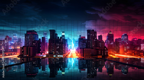City of Lights: Nocturnal Symphony in Urban Illumination © Abzal