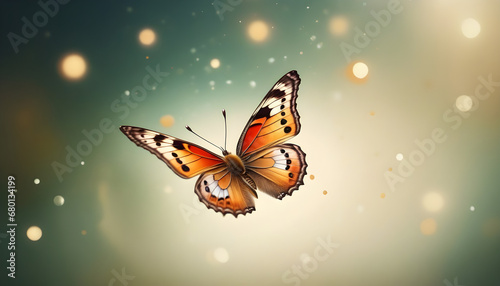 Butterfly colorful background ai generative