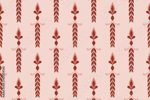 ethnic pattern design, repeat and seamless, geometric and floral element for textile.