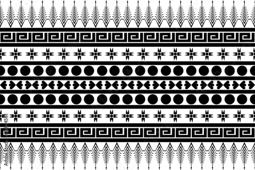 ethnic pattern design, repeat and seamless, geometric and floral element for textile.