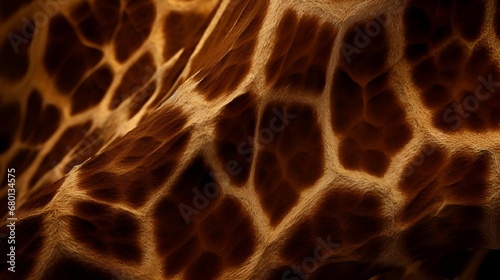AI generated illustration of a giraffe fur texture