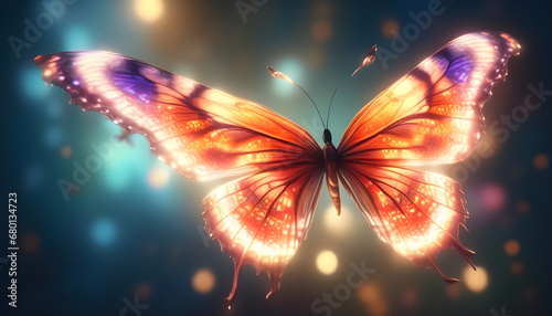 Butterfly colorful background ai generative