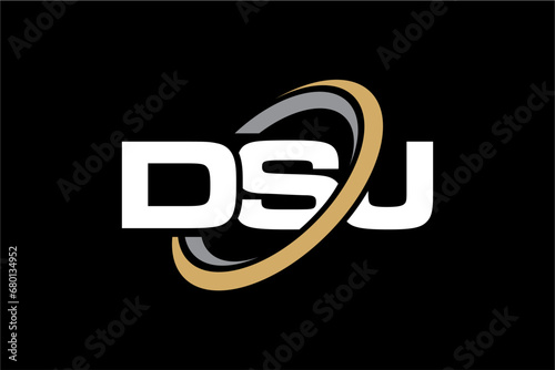DSJ creative letter logo design vector icon illustration photo