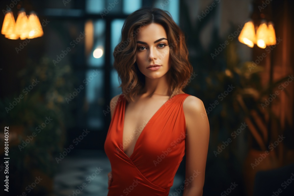 A beautiful woman at a party