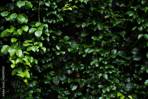 Close up of green leaves in a garden