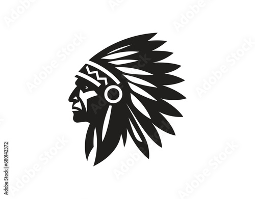Native American Indian Chief Logo