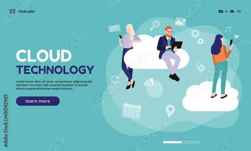 Cloud Technology Concept, modern design