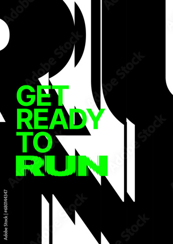 Vector layout template design for run, championship or sports event. Poster design with fluted glass effect. Design for flyer, poster, cover, brochure, banner or background.