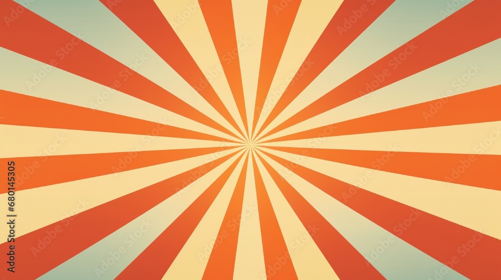 Fototapeta premium a sun and a vintage striped background. Bright, cool signs or posters. Sunburst background in the past..aspect of wallpaper in graphic design.