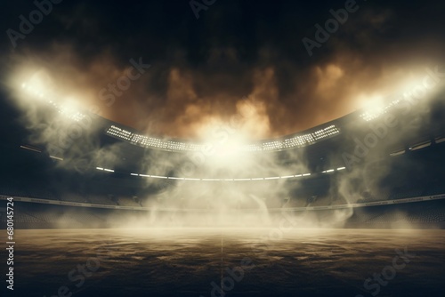 Smoke and fog in a stadium