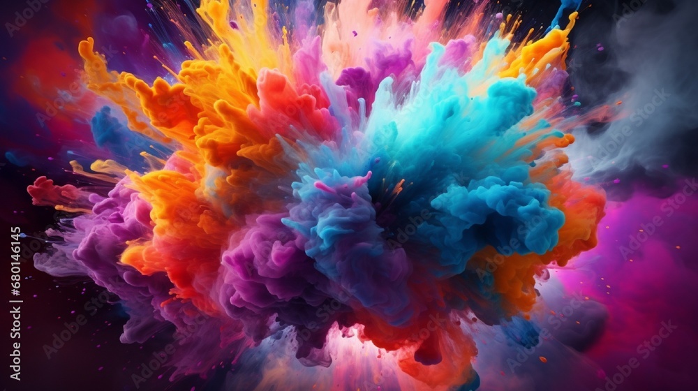 abstract color explosion on the background