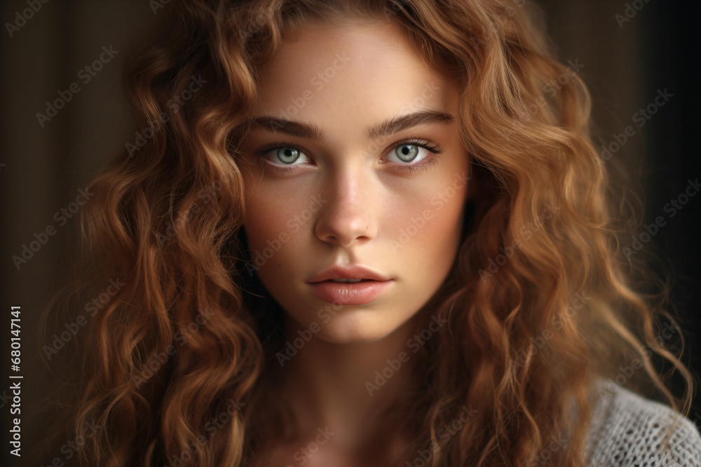 Portrait photography of a redhead woman with red hair Portrait photography of a redhead woman with red hair