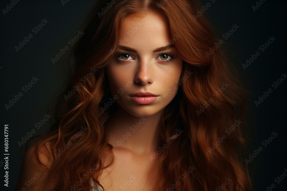 Portrait of a beautiful redhead girl Portrait of a beautiful redhead girl