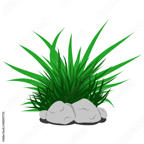Canvas Print zen stones and grass
