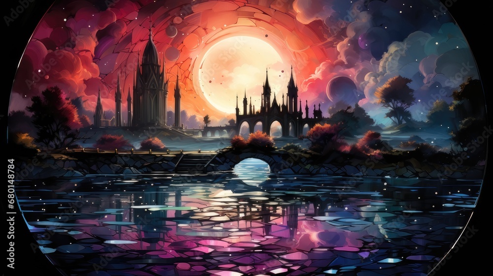 Obraz premium Exploring Portals to Alternate Realities. Unlocking the Gateway to Another Universe 