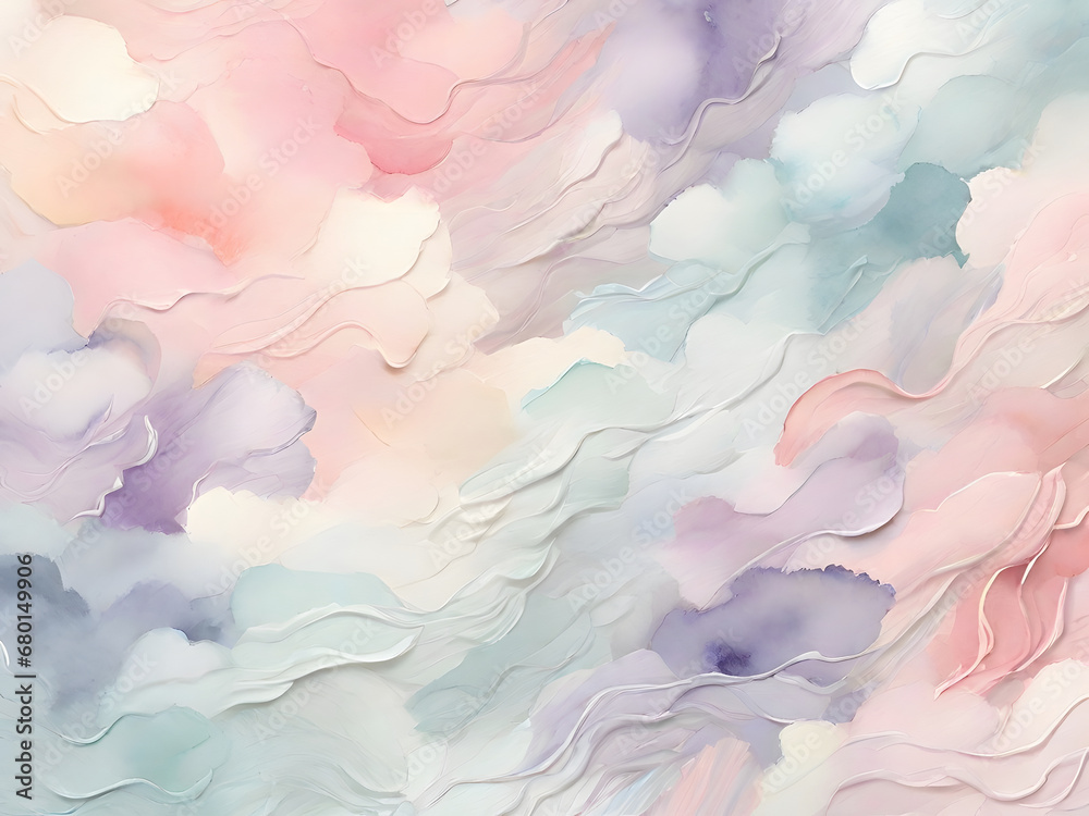 A mesmerizing background texture that evokes the feeling of a dreamy watercolor painting, with soft pastel hues and delicate brushstrokes. Image is generated with the use of an Artificial intelligence