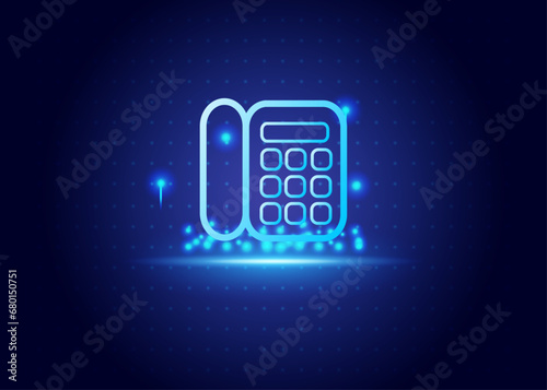 stock market futurist with blue and black color background