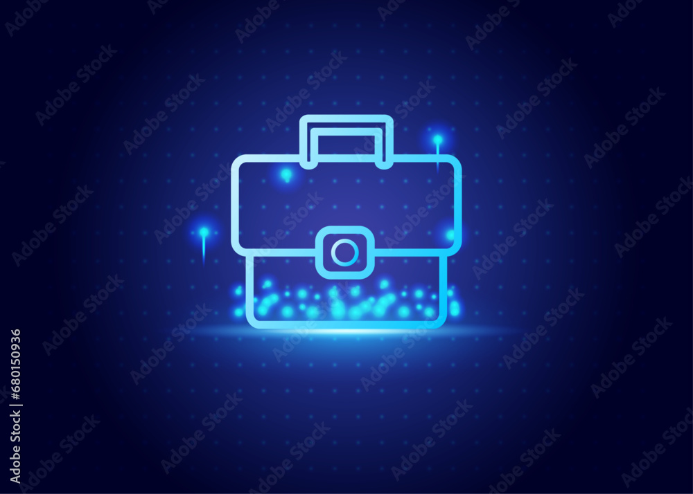 stock market futurist with blue and black color background