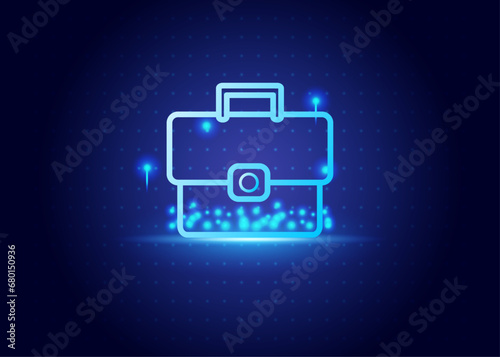 stock market futurist with blue and black color background