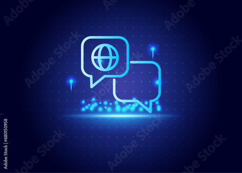 stock market futurist with blue and black color background