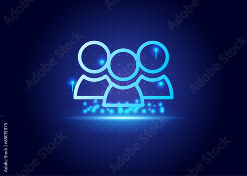 stock market futurist with blue and black color background