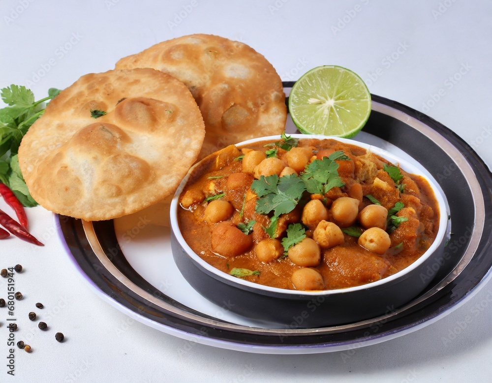Chola Bhatura Dish Chola Bhatura Dish