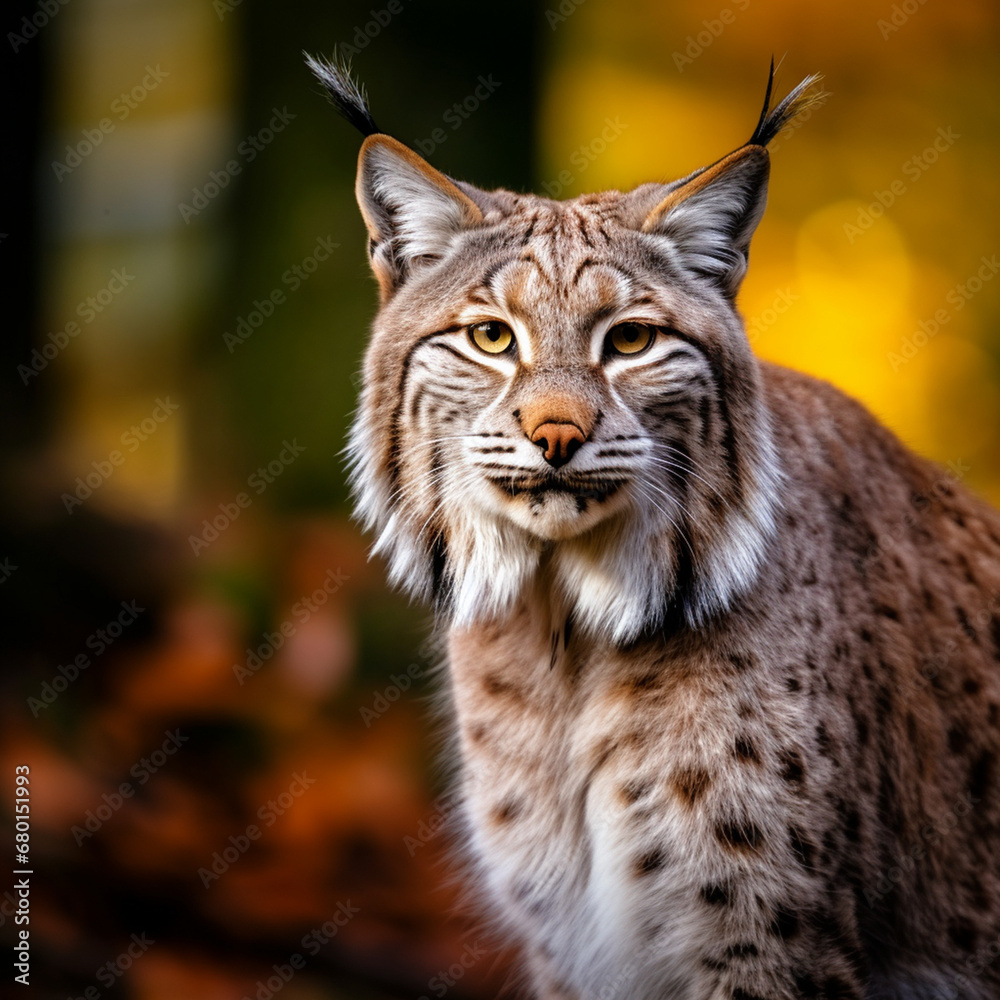 Balkan lynx, professional shot, wallpapers, 8k, film photography created with Generative Ai