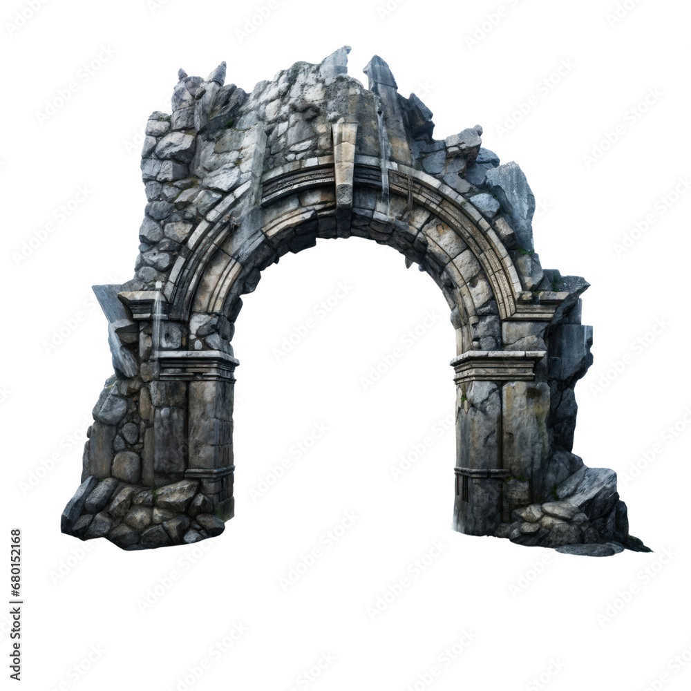 stone portal gate. isolated on transparent background. PNGs