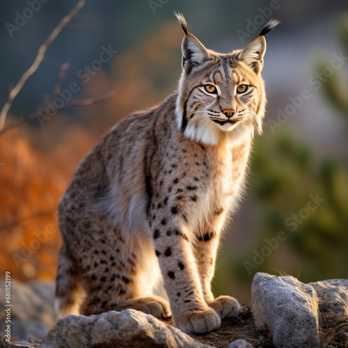 Balkan lynx, professional shot, wallpapers, 8k, film photography created with Generative Ai