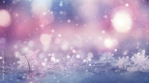 Iridescent background with snowflake details symbolizing chilly winter days. Winter wonderland. © Postproduction