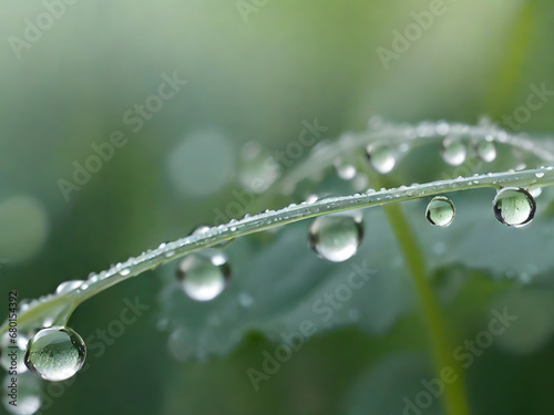 Background Texture delicate strands and shimmering dew drops. Image is generated with the use of an Artificial intelligence