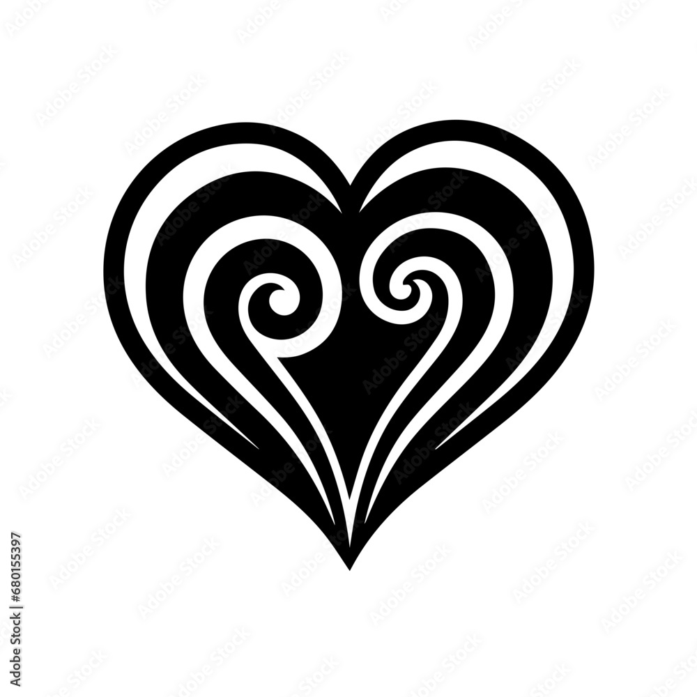 Heartfelt Embrace: Romantic Heart Vector - An Artistic Expression of Love in a Stylish and Decorative Design Heartfelt Embrace: Romantic Heart Vector - An Artistic Expression of Love in a Stylish and Decorative Design