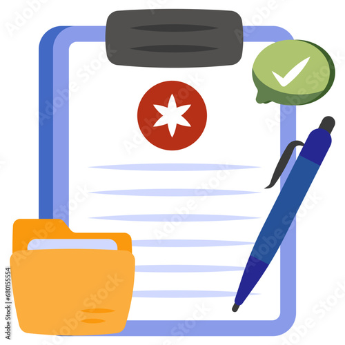 Trendy design icon of prescription writing 

