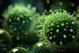 green viruses and bacteria
