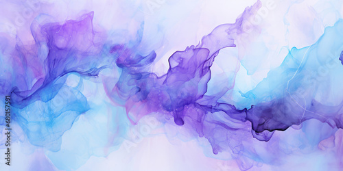 Watercolor texture in abstract purple and aqua hues