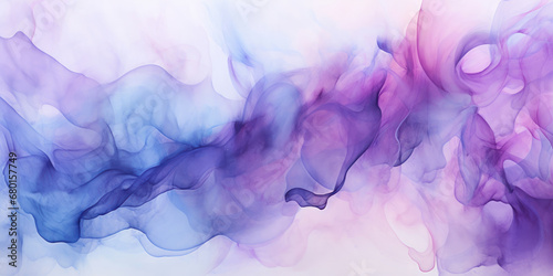 Blend of purple and aqua in an abstract watercolor artwork