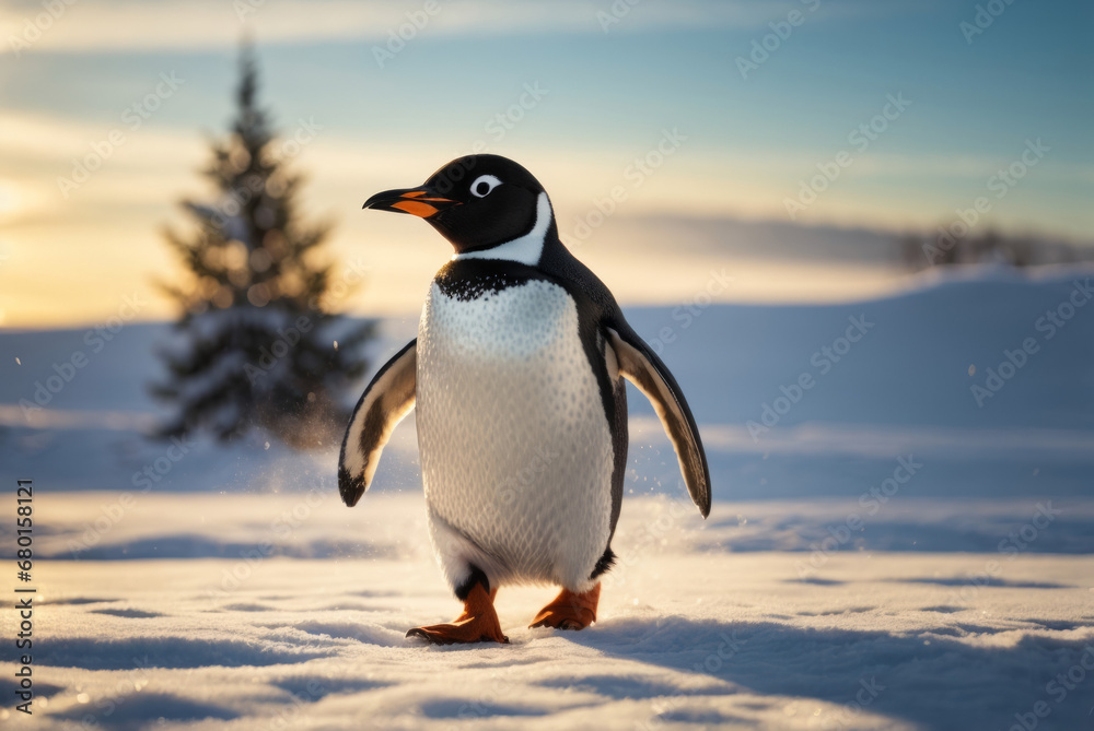 Obraz premium penguin in polar regions