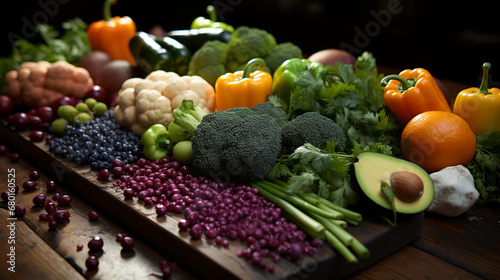 vegetables on a table