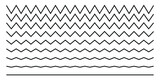 Vector from a zigzag line to a straight line on white background.