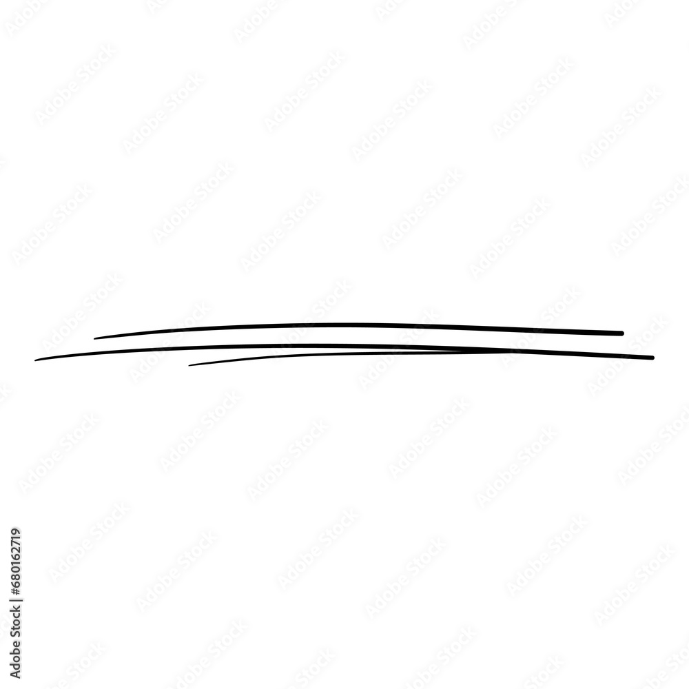 Calligraphy swoosh wavy line vector elements set