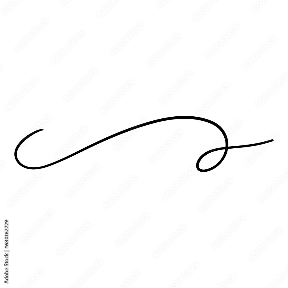 Calligraphy swoosh wavy line vector elements set Calligraphy swoosh wavy line vector elements set