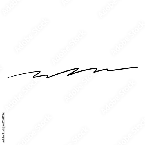 Calligraphy swoosh wavy line vector elements set